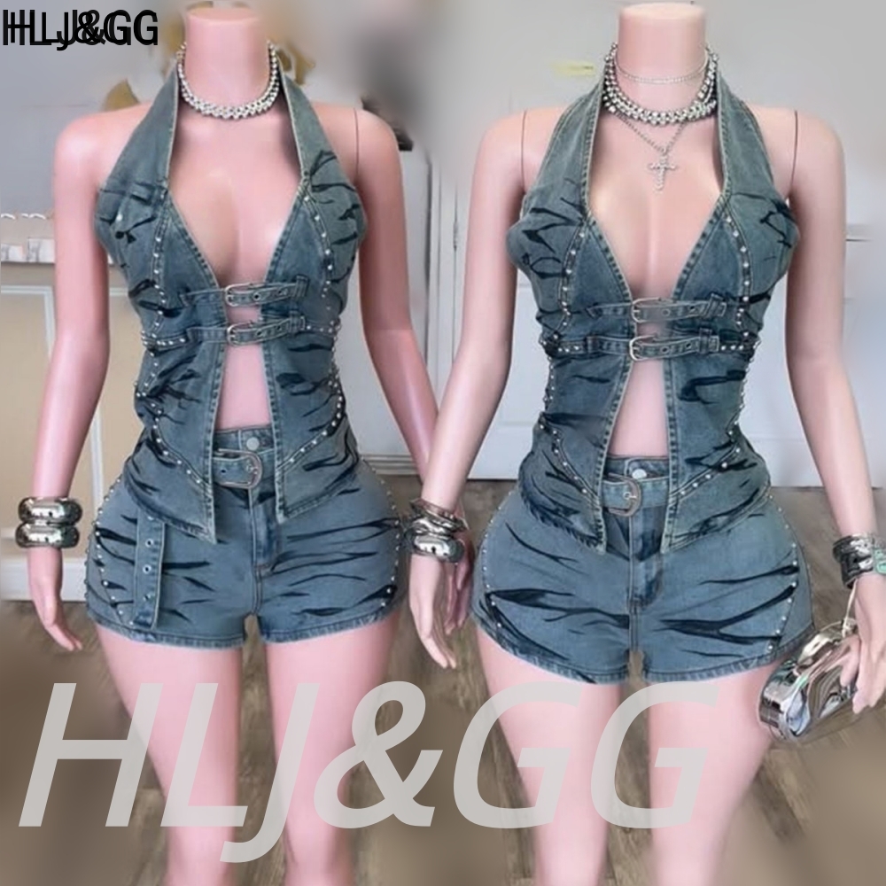 HLJ&GG Blue Vintage Denim Holl - Vintage Fashion Club ulasan dan harga